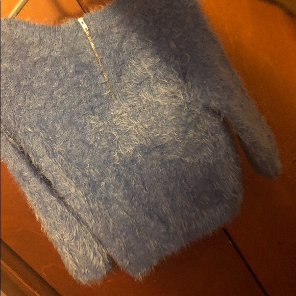 Sweaters Blue Fuzzy Sweater Poshmark